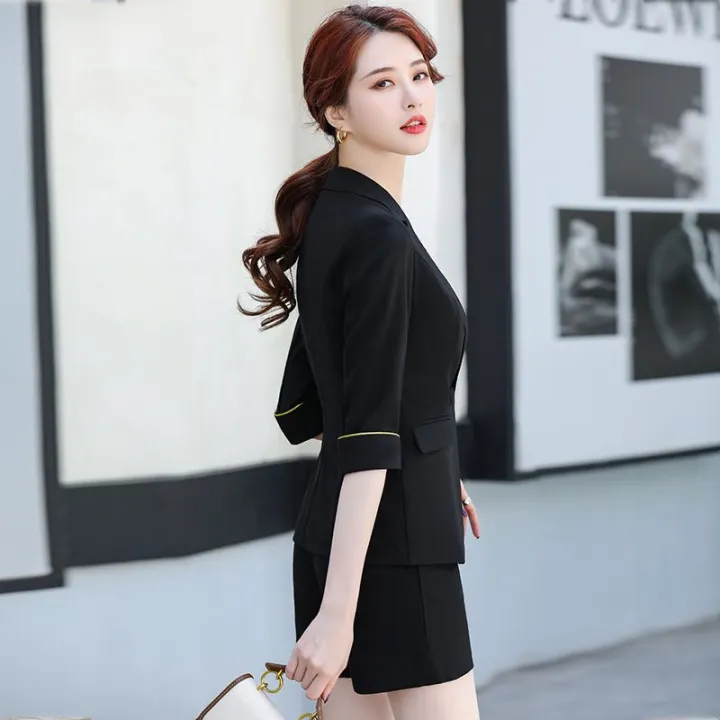 Small%20Suit%20Jacket%20Women's%20Suit%20Shorts%20Two-Piece%20Suit2023New%20Summer%20Fit%20Slim%20Fit%20Solid%20Color%20Suit%20Women's%20Clothing%20-%20Image%208