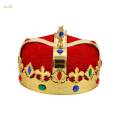 Vintage King Crown Hat King Headwear for Party Girls Boys Red.