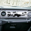 Dashboard Decal Glove Box Beach Scenery Vinyl Sticker Trim for Jeep Wrangler JL Gladiator JT 2018-2023 Accessories.