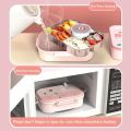 304 Stainless Steel Lunch Box Bento Box For School Kids Office Worker 2layers Microwave Heating Lunch Container Food Storage Box. 