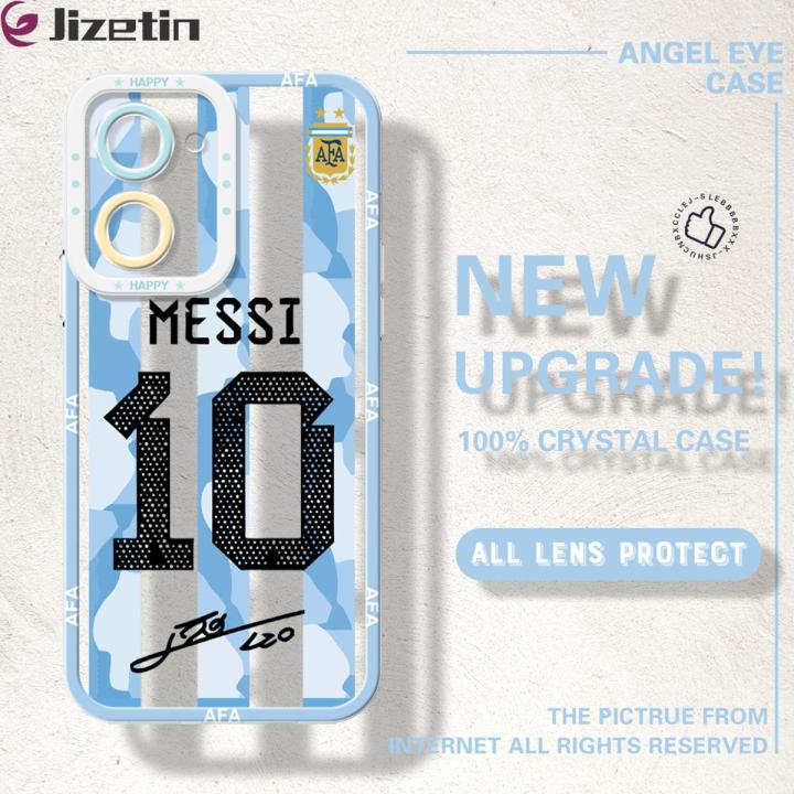 Jizetin for Realme C33 Back Cover Crystal Transparent Football Star For Boys Soft Full Camera Cover Protection Phone Cases