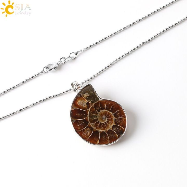 %E3%80%90HOT%20SALE%E3%80%91%20Natural%20Stones%20Pendants%20Ammonite%20Fossils%20Seashell%20Snail%20Ocean%20Reliquiae%20Conch%20Animal%20Necklace%20Statement%20Men%20Jewellery%20E252%20-%20Image%202