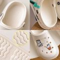 Women Hole Shoes Summer Non-slip Couples EVA Sandals Girl Beach Shoes Home Slippers Outdoor Personalized Sandals Women Slippers.