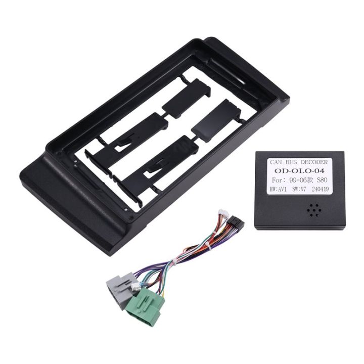 9 Inch Car Frame Fascia Adapter Android Radio Dash Fitting Panel Kit for XC70 V70 S60 2000-2004