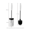 Toilet Brush Soft Non-Slip Cleaning Brush Wall Hanging Super Decontamination Bathroom Cleaning Tool White Durable. 
