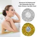 Toiletries Beauty Salon Shower Cap Thermal Insulation Aluminum Foil Cap Elastic Shower Cap Female Hair Salon Bathroom Hair Cap. 