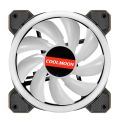 COOLMOON 3 Pack RGB 120mm Computer Fan LED Fan with Remote Control.