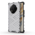 Quiberk for Honor X9c 5G Honeycomb Patterned Case Hard Clear Shockproof Rugged Back Cover.