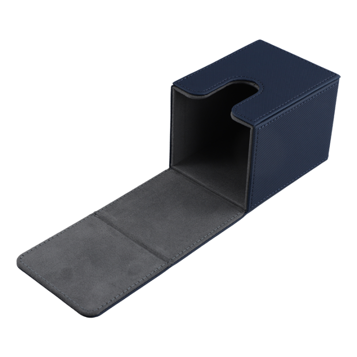 Card Case Deck Box Sleeved Cards Deck Game Box for Yugioh Binders: 100+, Drak Blue