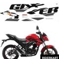 India Original Full Body Sticker For Gixxer Monotone Red.