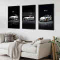 Black and White Super Luxury Sports Car poster Set For Wall Art Cars Model Details M3 E36 GT3 Canvas Painting Garage Room Decor. 