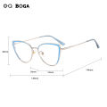 OQ BOGA 7 Colors Unisex Anti Blue Light Radiation Computer Glasses Women Men Eye Protection Fashion Cat Eye Frame Eyewear.