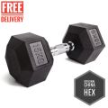 15kg Hex Dumbbell (1pc) - Black - Citizen Sports.