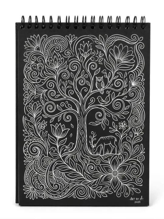 Papertree%20Premium%20Black%20Toned%20%20A5%20Art%20Sketch%20Pad%20for%20Fast%20Sketching,%20Pencils,%20Pastels,%20Charcoal%20-%20Image%203