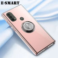 Phone Case Motorola E40 Back Cover Soft Clear Transparent Shockproof Car Magnetic Holder Ring Cover For Moto E40 Case. 