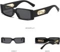 Jaguarl tiger Emblem Narrow Rectangle Plastic Luxury Fashion Sunglasses. 