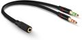 Headphone Earphone Audio Mic Y Splitter Cable for Pc Laptop. 