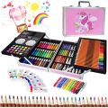 145-Piece Art Supplies Set for Kids, 2 Layers Drawing Supplies for Kids Boys Girls  Portable Aluminum Case Art Kit, Great Gift for Teens Adult Beginner and Artists. 