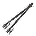 Pure Copper 20cm GPU PCIE 6 Pin Female To Dual 2X 8 (6+2) Pin Male PCI Express Power Adapter Braided Y-splitter Extension Cable. 