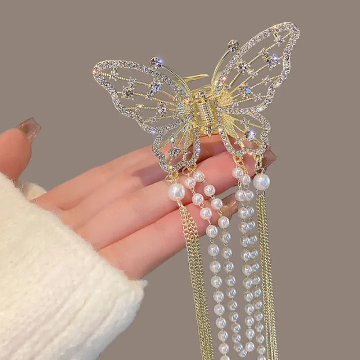 Pearl%20Tassel%20Butterfly%20Hair%20Claw%20Vintage%20Long%20Pendant%20Hair%20Clips%20Fashion%20Girl%20Hair%20Accessories%20-%20Image%204
