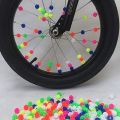 108Pcs Bicycle Round Decorative Colored Beads Spokes Decorations Plastic Cilp Spoke Beads , bike decorations. 