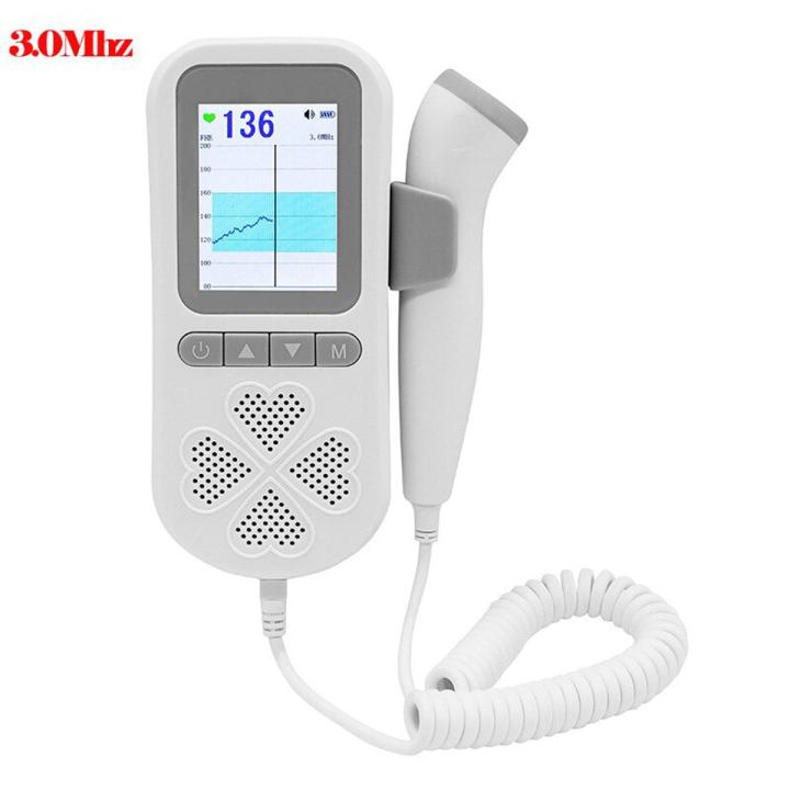 Chargeable 3.0MHz Ultrasound Fetal Doppler Baby Heart Beat 0 Radiation Prenata Doppler Baby Heart Rate Monitor Pocket Doppler