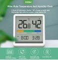 XIAOMI Miiiw Mute Temperature Humidity Clock Digital Hygrometer Alarm Clock Indoor Thermometer Humidity Monitor Smart Home with 3.34inch Huge LCD Screen. 
