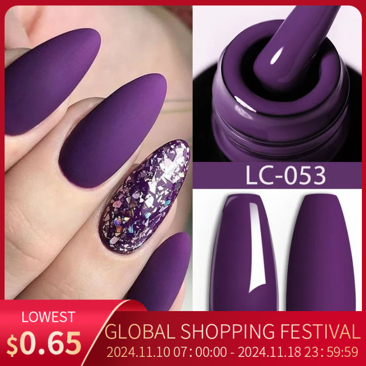 LILYCUTE Pink Purple Color Gel Nail Polish Spring Summer Semi Permanent For Manicure Soak Off Nail Art Gel Varnish