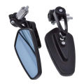 Premium Quality Handlebar end Grip Side Mirror for Bike Looking glass Black.