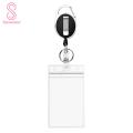 Card Holder Retractable Id Badge Holder with Clip Heavy Duty Vertical Lanyard Name Tag Holder for Office Supplies Convenient Durable Work Card Clip. 