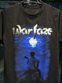 MEN'S COTTON T-SHIRT WARFAZE WITIE AND BLUE COMBINATION.