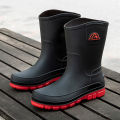 New men's waterproof shoes, rain boots, non-slip rain boots, medium fashion rubber shoes, Korean version of the foot, casual wholesale cross-border.