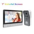 Wired Video Intercom System 7-inch Video Doorbell Phone System Video Intercom System Home Security Intercom - grey. 
