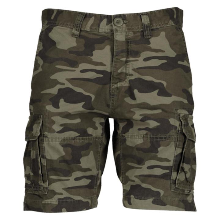 Army Green Mens Comfortable Cotton Cargo Shorts Pant- 2483