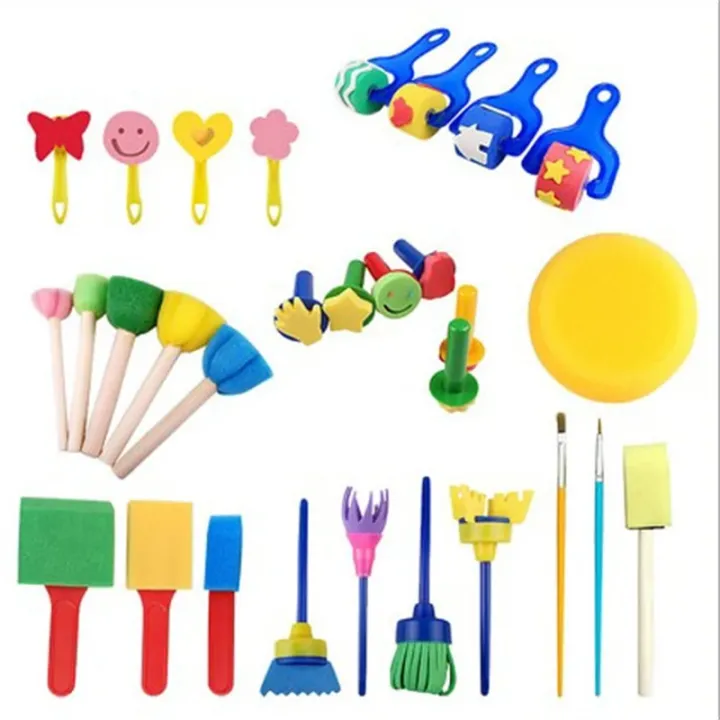 44Pcs%20Kids%20Painting%20Sponge%20Kids%20Early%20Learning%20Sponge%20Painting%20Kit%20Child%20Paint%20Sets%2030%20Pieces%20Sponge%20Drawing%20Shapes%20Paint%20BrusheBasketball%20-%20Image%206