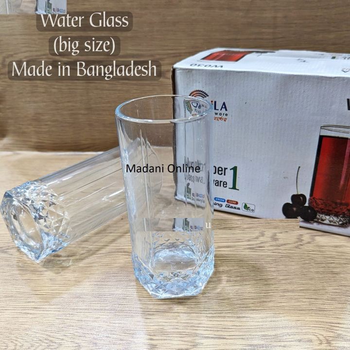 New Drinking water Tall Glass, Water glass 6 pcs set 350 ml-30 Glass