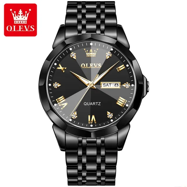 Olevs%209941%20Black%20Stainless%20Steel%20Analog%20Wrist%20Watch%20For%20Men%20-%20Image%204