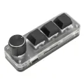 Mini Keyboard, Red Switch Mini Custom Keyboard 3 Keys for Laptop. 