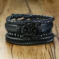 Vnox Leather Adjustable Wrap Bracelet.