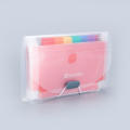 13 Grid Mini Organizer A6 Triple Seal Ticket Clip A6-sized Document Organizer Mini Organ Bag Storage Bag For Receipts A6 Ticket Clip Triple Seal Organ Bag PP Rainbow Inner Page.