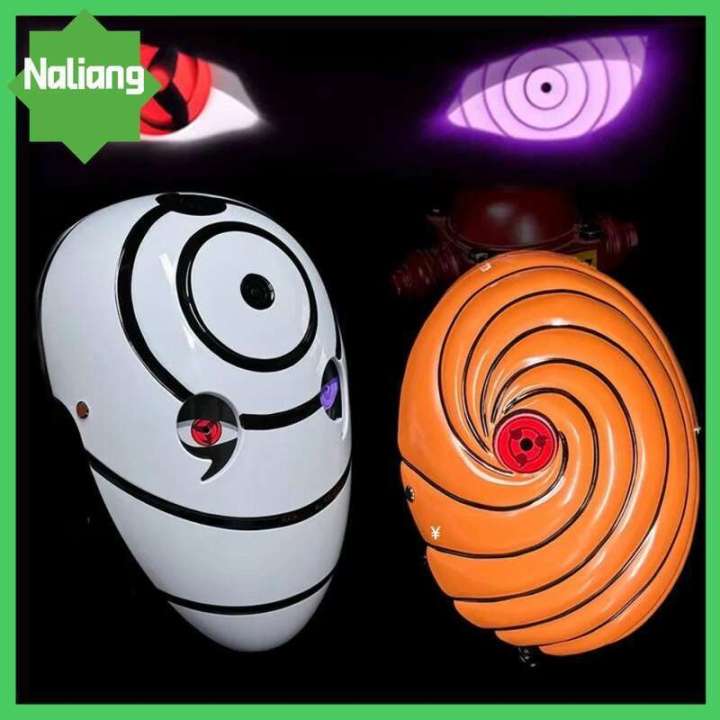 【Exclusive Offer】 NA Uchiha Obito Glowing Naruto Tobi Role Play Sharingan Cover White Christmas