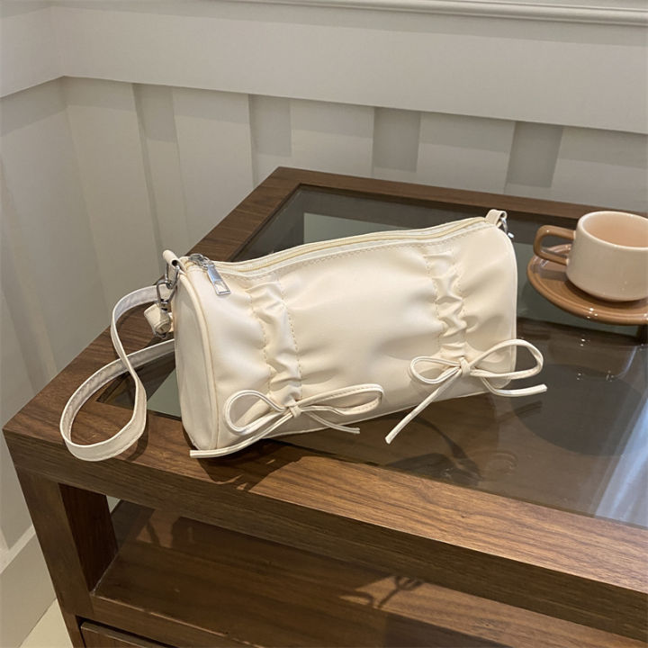 Sweet Bow Pillow Bag Women's Spring Summer 2024 New Trendy Fashion Crossbody Bag Versatile One Shoulder Armpit Bag