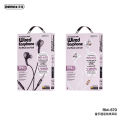 Remax RM-670 Wired 3.5mm Earbuds In-Ear Headphones Stereo Sound Quality Transparent Design Earphones Earbuds. 