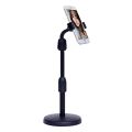 Desktop Mobile Phone Holder Stand 360 Rotate for Live Streaming Shoot YouTube TikTok Video Round Base Smartphone. 