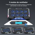 Laptop Cooling Pad, 8 Fans 6 Gear Laptop Cooler, 6 Height Adjustable Laptop Stand, RGB Gaming Cooling Pad for 11-17.3 inches Laptop.