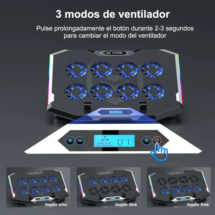 Laptop%20Cooling%20Pad,%208%20Fans%206%20Gear%20Laptop%20Cooler,%206%20Height%20Adjustable%20Laptop%20Stand,%20RGB%20Gaming%20Cooling%20Pad%20for%2011-17.3%20inches%20Laptop%20-%20Image%204