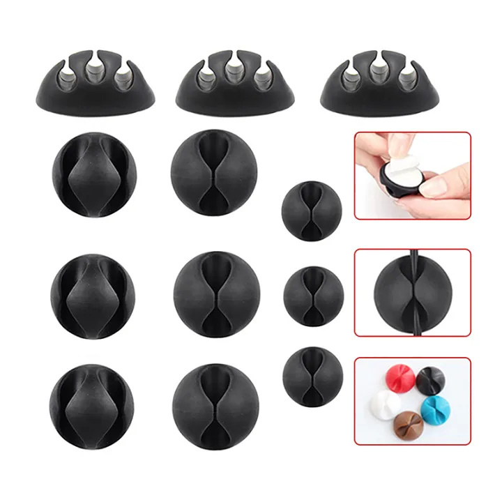 1/5PCS%20Self-Adhesive%20Cable%20Clip%20Winder%20Organizer%20Round%20Charger%20Cord%20Clips%20Desk%20Tidy%20Management%20Wire%20Adhesive%20Holder%20-%20Image%202