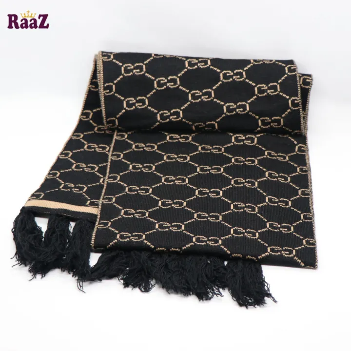Black%20And%20Brown%20Woolen%20Scarf,%20Soft%20Muffler%20Stylish%20Fashion%20Scarf%20For%20Men%20And%20Women%20-%20Image%202