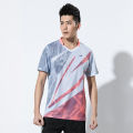New Badminton Sportswear Suit Men's and Women's Summer Quick-Drying T-shirt Badminton Clothing Table Tennis Clothing Custom Lettering.