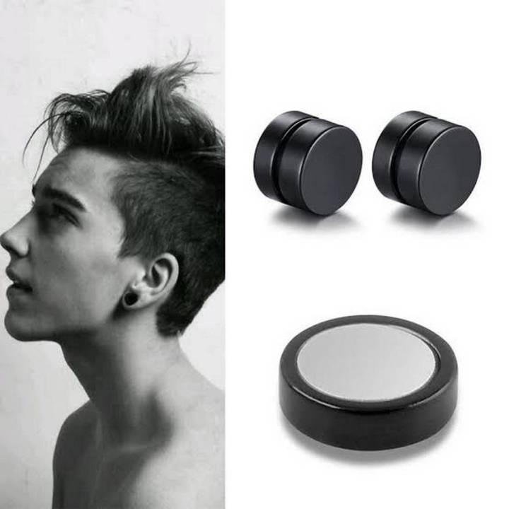 Magnetic Clip On Earring for Men Lightweight Stylish Non Piercing Ear Accessory